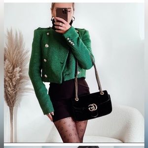 - Zara textured cropped blazer